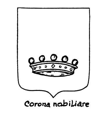 Immagine del termine araldico: Corona nobiliare